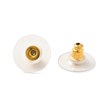 Brass Bullet Clutch Earring Backs KK-I057-G-1
