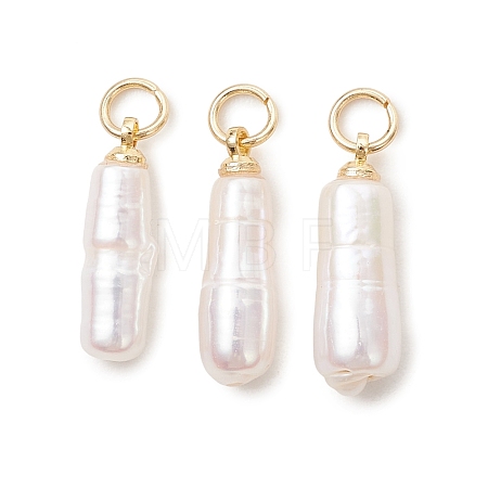Natural Baroque Keshi Pearl Pendants PALLOY-JF05493-01-1