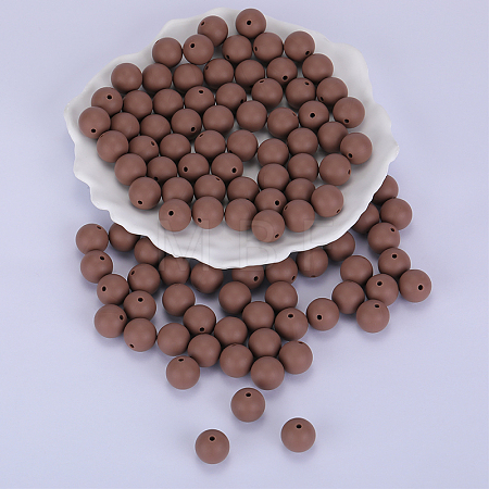 Round Silicone Focal Beads SI-JX0046A-114-1