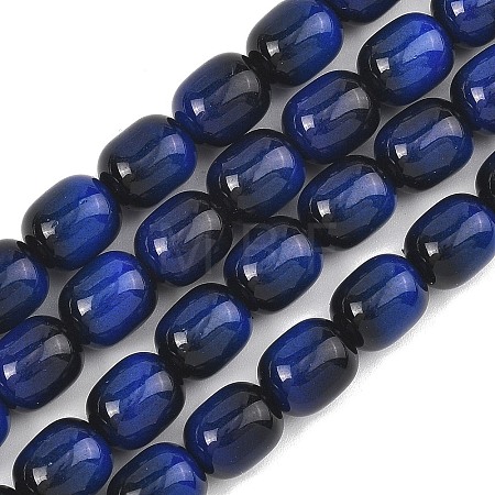 Dyed Imitation Tiger Eye Glass Beads Strands GLAA-H040-02A-1