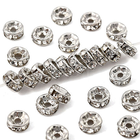 Brass Rhinestone Spacer Beads RB-A014-Z5mm-01P-1