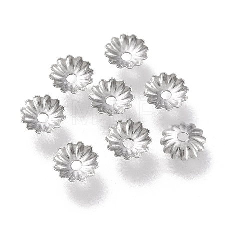 Non-Tarnish 304 Stainless Steel Bead Caps STAS-K194-06P-01-1