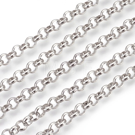 Tarnish Resistant 304 Stainless Steel Rolo Chains CHS-L017-18F-1