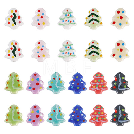 22Pcs 11 Colors Handmade Porcelain Beads PORC-TA0001-34-1