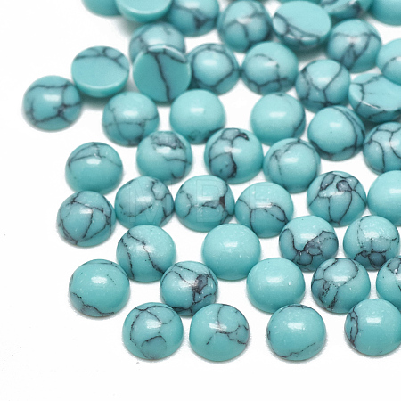 Synthetic Turquoise Cabochons X-TURQ-S290-12C-8mm-1