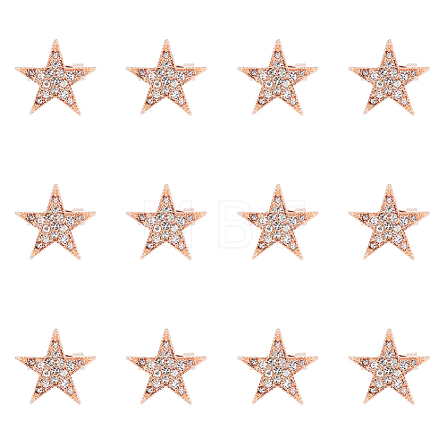 SUPERFINDINGS 12Pcs Star Brooch Pin JEWB-FH0001-43-1