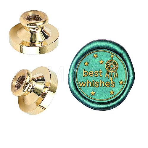 Wax Seal Brass Stamp Head AJEW-WH0209-597-1