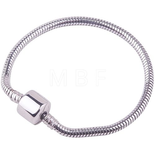 304 Stainless Steel European Style Bracelets for Jewelry Making STAS-PH0006-02B-1