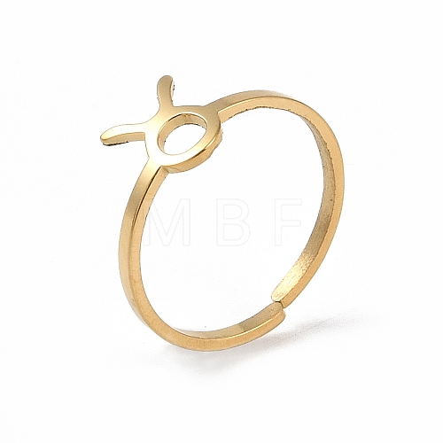 Real 18K Gold Plated 304 Stainless Steel Adjustable Finger Ring RJEW-L115-01G-05-1