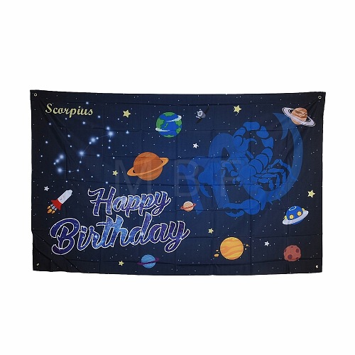 Constellation/Zodiac Sign Polyester Hanging Wall Tapestry AJEW-H108-C07-1