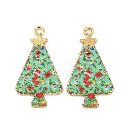 Christmas Theme Rack Plating Alloy Pendants FIND-M020-02B-G-1