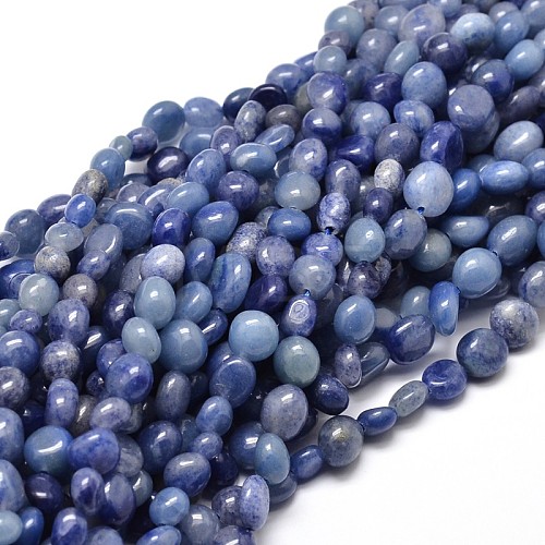 Natural Dumortierite Quartz Nuggets Beads Strands X-G-J335-34-1