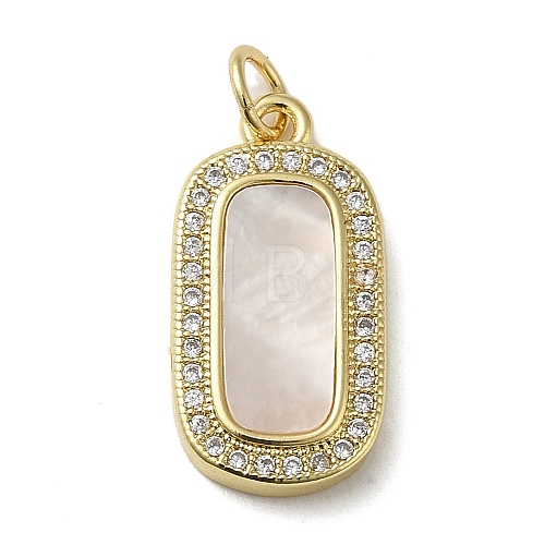 Brass Micro Pave Cubic Zirconia Pendants KK-Q808-40G-1