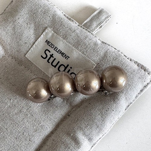 Plastic Pearl with Alloy Hair Barrettes PW-WG00FBF-02-1