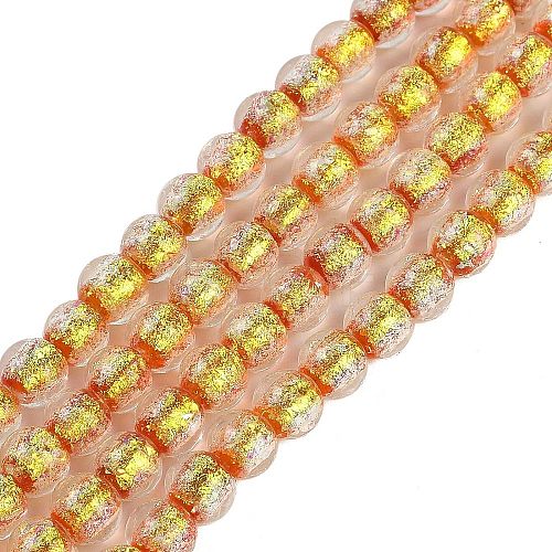 Handmade Foil Lampwork Beads Strands FOIL-K003-06A-05-1