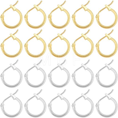 Brass Hoop Earrings KK-FH0001-26-1