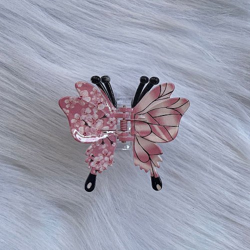 Butterfly Plastic Claw Hair Clips PW-WGED7BC-05-1