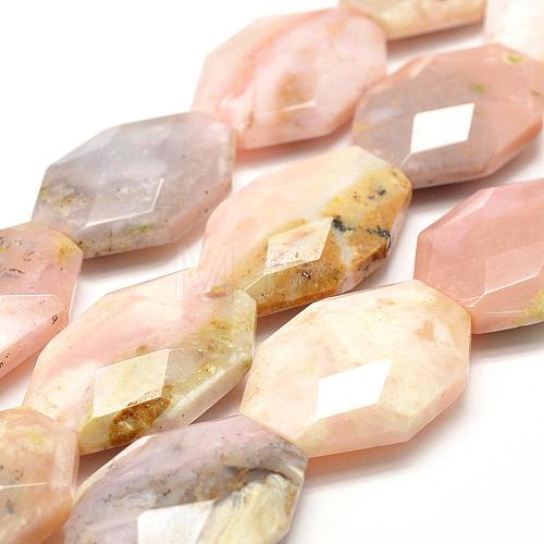 Natural Pink Opal Beads Strands G-F477-18-29x21mm-1