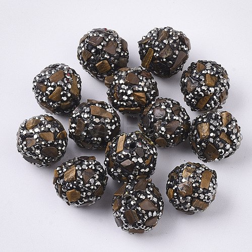 Polymer Clay Rhinestone Beads RB-S055-24E-1