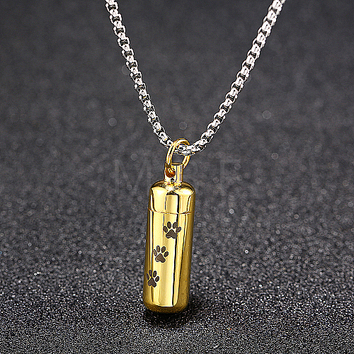 Stainless Steel Column Pendant Necklaces for Women SF8174-4-1