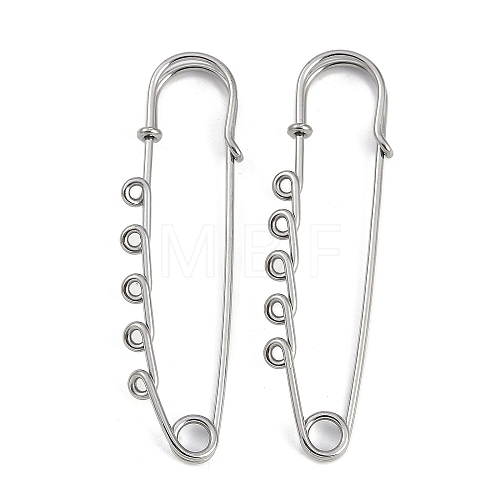 304 Stainless Steel Safety Pins Brooch Findings STAS-K252-05C-P-1