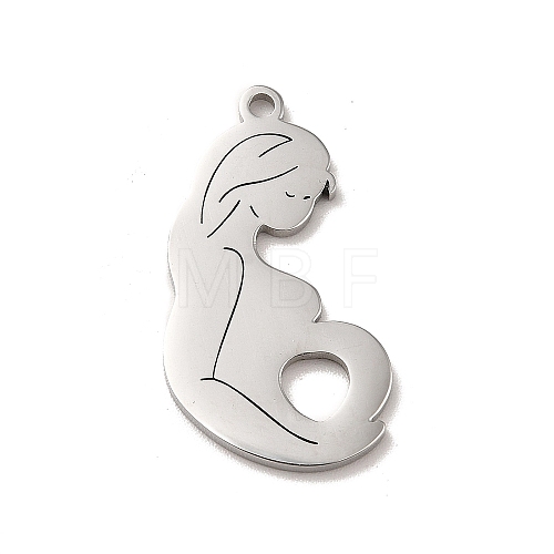 Mother's Day Theme 304 Stainless Steel Pendants STAS-E171-03P-01-1
