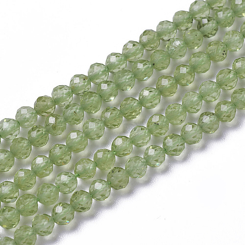 Natural Peridot Beads Strands G-F596-04-3mm-1