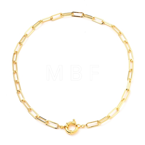 Brass Paperclip Chain Necklaces NJEW-JN03129-02-1