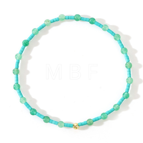 Bohemian Style Natural Aventurine Beads Stretch Bracelets for Women EK0651-1-1