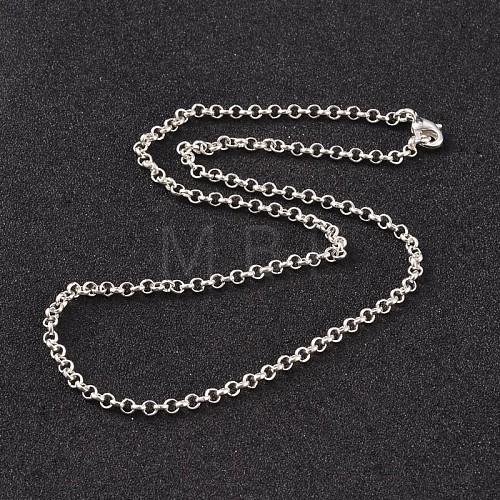 Iron Rolo Chain Necklaces Making NJEW-PH00763-02-1