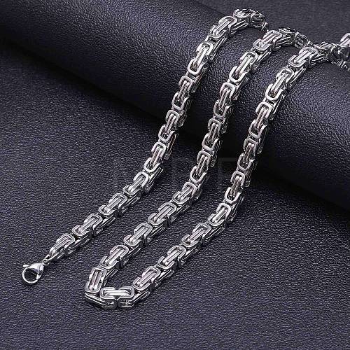 Titanium Steel Byzantine Chain Necklaces FS-WG56795-04-1