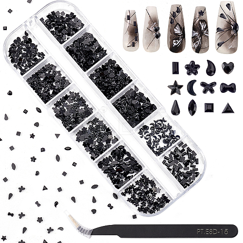   1440Pcs 12 Style Resin Cabochons Set MRMJ-PH0001-65-1