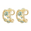 Brass Micro Pave Cubic Zirconia Cuff Earrings KK-CBA960E-24G-4