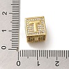 Brass Cubic Zirconia Beads KK-Q818-01T-G-3
