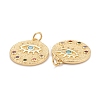 Brass Micro Pave Colorful Cubic Zirconia Pendants KK-Z023-10G-3