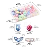 48Pcs 2 Styles UV Plated Acrylic Beads SACR-FS0001-37-4