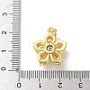 Brass Micro Pave Clear Cubic Zirconia Pendants ZIRC-D276-01G-B02-3