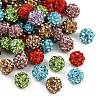 Polymer Clay Rhinestone Beads RB-H284-6MM-Half-M-1