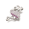 Brass Cubic Zirconia Pendants KK-B187-12P-2