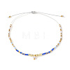Adjustable Glass Seed Bead Braided Bead Bracelets for Women MX1312-5-1
