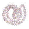 Transparency Electroplate Glass Beads Strands GLAA-T023-39A-03-2