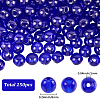 250Pcs Glass Round Beads GLAA-SP0001-49B-2