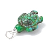 Dyed Synthetic Turquoise Pendants PALLOY-JF05144-01-5