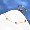 304 Stainless Steel Pave Rhinestone Link Bracelets SA-D001-04A-G-4