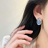 Alloy & Glass Stud Earrings WGA8529-02-2