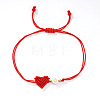Brass & Resin Beads Braided Bead Bracelets BH1312-15-1