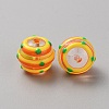 Transparent Painted Glass Beads GLAA-WH20007-01B-2