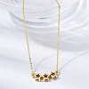 Brass Glass Triple Star Pendant Necklaces KK-CBAB173-03G-11-2