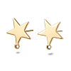 Brass Stud Earring Findings X-KK-S345-201-1