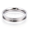 201 Stainless Steel Grooved Finger Ring Settings RJEW-TAC0017-4mm-03A-1